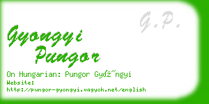 gyongyi pungor business card